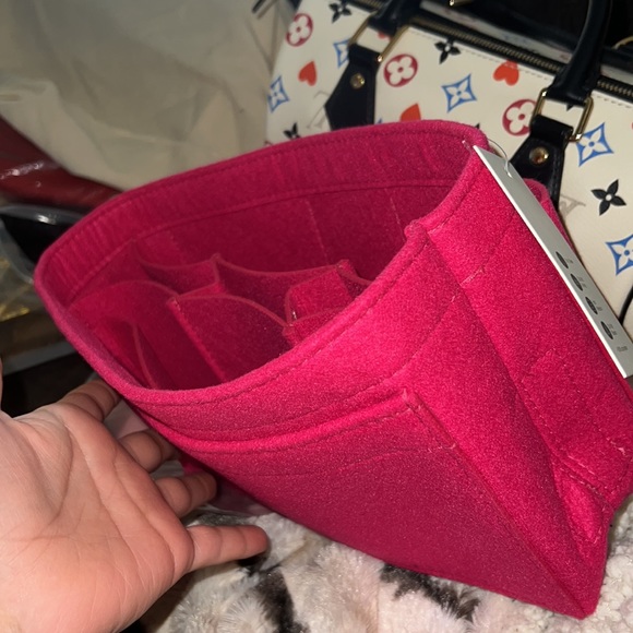 Purse Organizer Insert, Felt Purse Organizer in pink - Picture 5 of 8